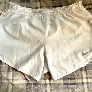 Womens White Nike Running Shorts. Size small
